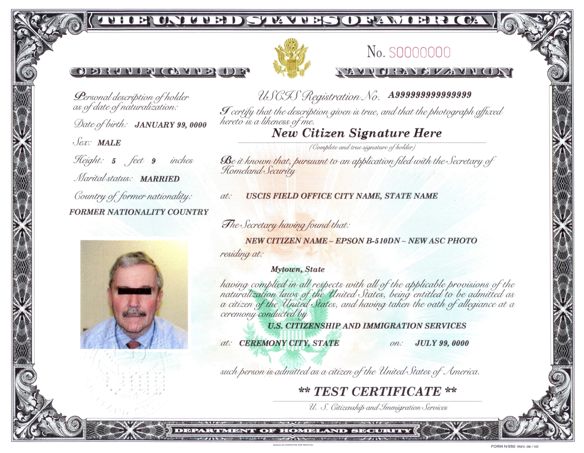 Certificate of Naturalization